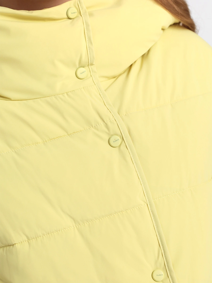 Куртка цвета лайма с капюшоном